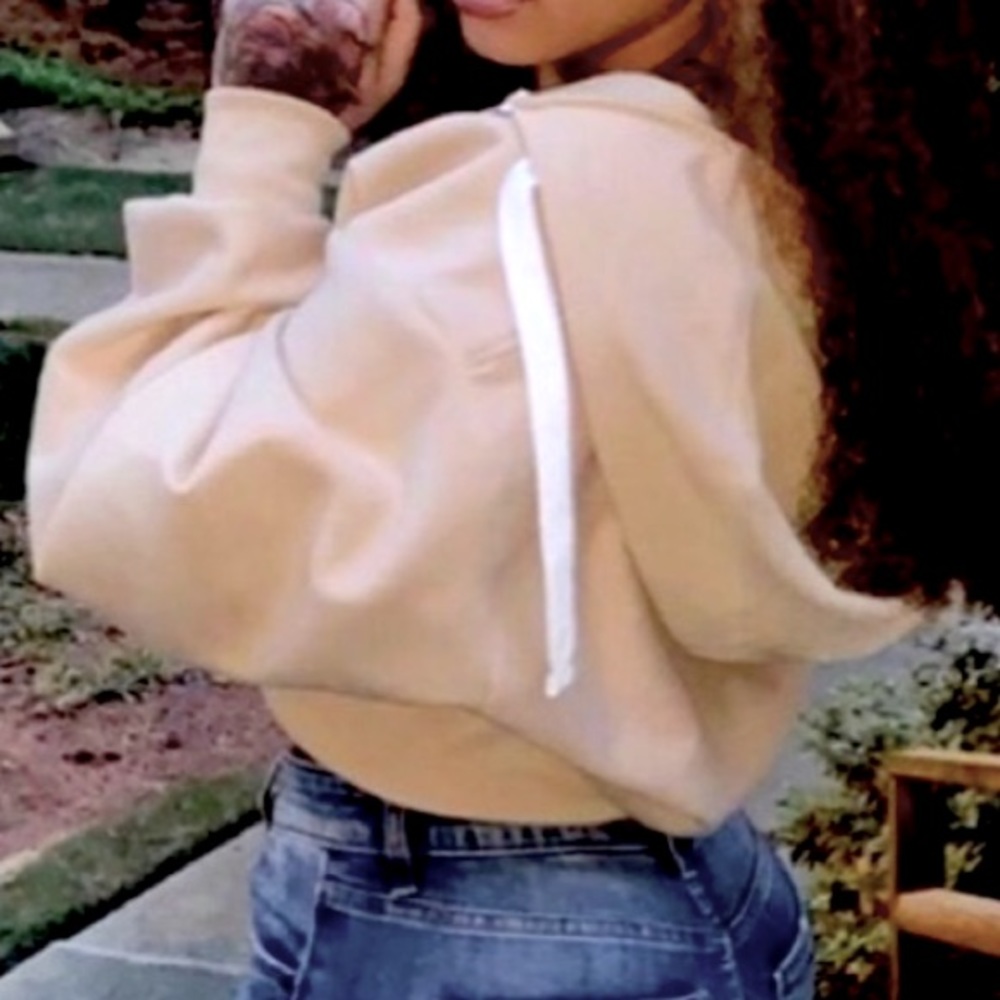 💗. 🌈🦄 Hoodie Throw Back Light Pink Crop Jacket/Coat 🌈🦄 ❌LAST 1❌